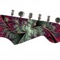 Pickguard Headstock Skin Wrap Reskin for Guitars - Leaf Trapped Pink 1176