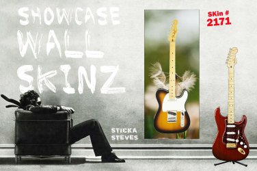 Wall Art Guitar Display  D&Atilde;&copy;cor -Broken Promises Dandelion  2171