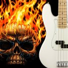 Wall Art Guitar Display Décor Panes- Skull In Flames 2002