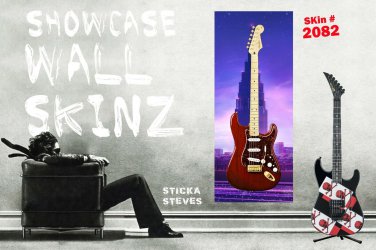 Wall Art Guitar Display D&Atilde;&copy;cor Panes- State Building 2082