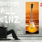 Wall Art Guitar Display Décor Panes-Sunset Surfer Man 2072