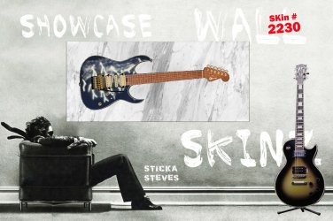 Wall Art Guitar Display D&Atilde;&copy;cor Panes- Ancient Marble Slab 2230