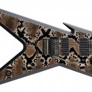 Guitar Skin Axe Wrap Re-skin Dean Dark Brown Rattle Snake 19" X 31" Skin 685