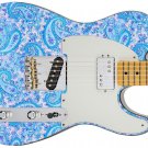 Guitar Skin Axe Wrap Re-skin Vinyl Decal DIY Lucid Blue Paisley Special GS 203