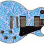 Guitar Skin Axe Wrap Re-skin Vinyl Decal DIY Lucid Blue Paisley Special GS 203