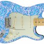 Guitar Skin Axe Wrap Re-skin Vinyl Decal DIY Lucid Blue Paisley Special GS 203
