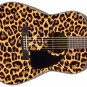 Guitar Skin Axe Wrap Re-skin Bass Reface Leopard Print Fur Paul Stanley Kiss