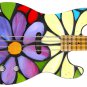 Guitar Skin Axe Wrap Re-skin Bass Reface Vinyl Stained Glass Floral 1304
