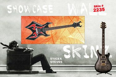 Wall Art Guitar Display D&Atilde;&copy;cor Panes X-Ray Leaf 2235