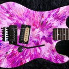 Guitar Skin Axe Wrap Re-skin Bass Reface DIY Pink Fiberoptic Rabbit Hole 1490