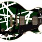Guitar Skin Axe Wrap Hard Rock Guitar God Forest Green Black White Stripes V3