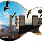 Guitar Skin Axe Wrap Re-skin Bass Reface DIY Mariners Seagull Life 1413