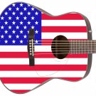 Guitar Skin Axe Wrap Re-skin Vinyl USA Red White Blue Acoustic 1345