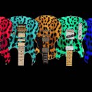 Guitar Skin Wrap Axe Reface Iconic 80's Cheetah Monfreda 1347