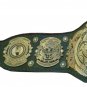 PWF TRIPLE CROWN HEAVYWEIGHT WRESTLING CHAMPIONSHIP BELT BLACK LEATHER STRAP BELT ADULT SIZE