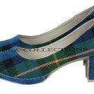 women tartan shoes Kitten Heel Scottish highland wear fashion sizes us 10.5
