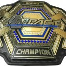 IMPACT GRAND WRESTING LEAGUE CHAMPIONSHIP BELT BLACK LEATHER STRAP BELT