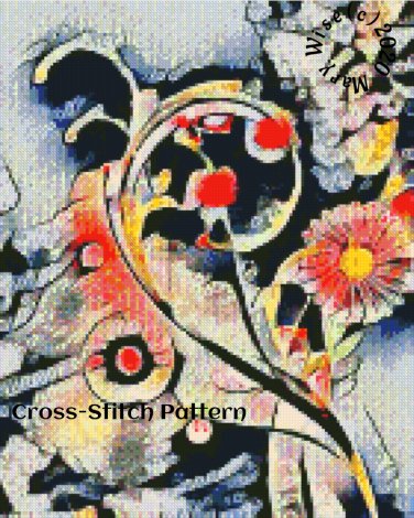 Cross Stitch Flowers Cosmic Flowers in Chalk