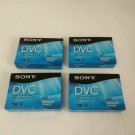 Lof of 4 Genuine Original OEM Sony DVC MiniDV Cassette Tapes - 60 min New Sealed