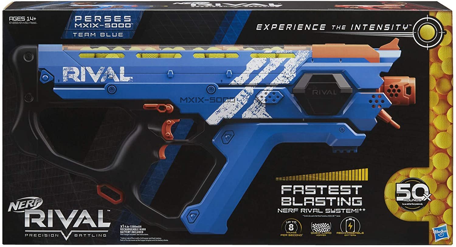 Perses MXIX-5000 Nerf Rival Motorized Blaster (Blue)