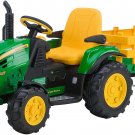 Powered Ride On Toy John Deere Tractor And Trailer Motorized Vehicles Kids