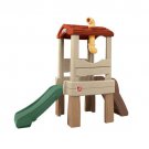 Outdoor Playhouse Treehouse Kids Toddler Playful Lookout Climber Playset with Slide