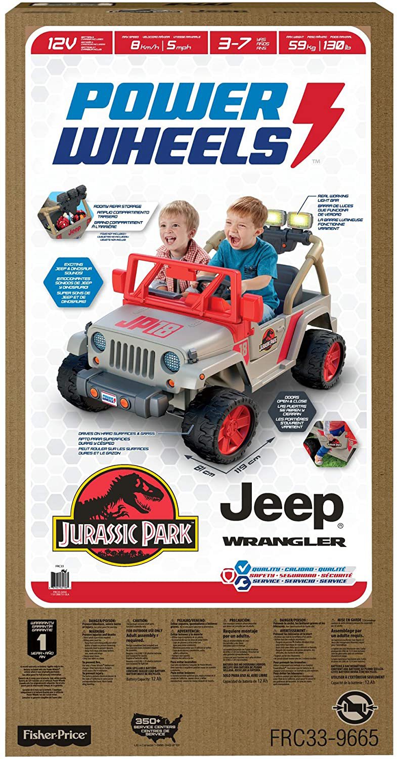 jurassic park decals for power wheels