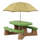 Naturally Playful Kids Picnic Table with 60-inch Umbrella