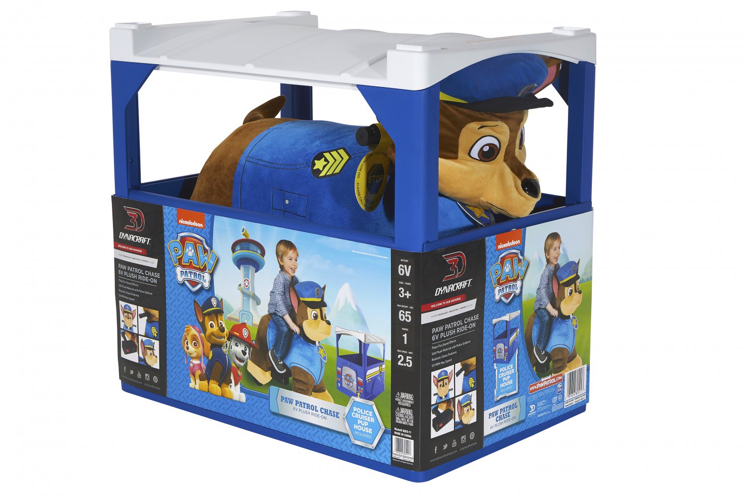 6 volt plush paw patrol ride on with pup house