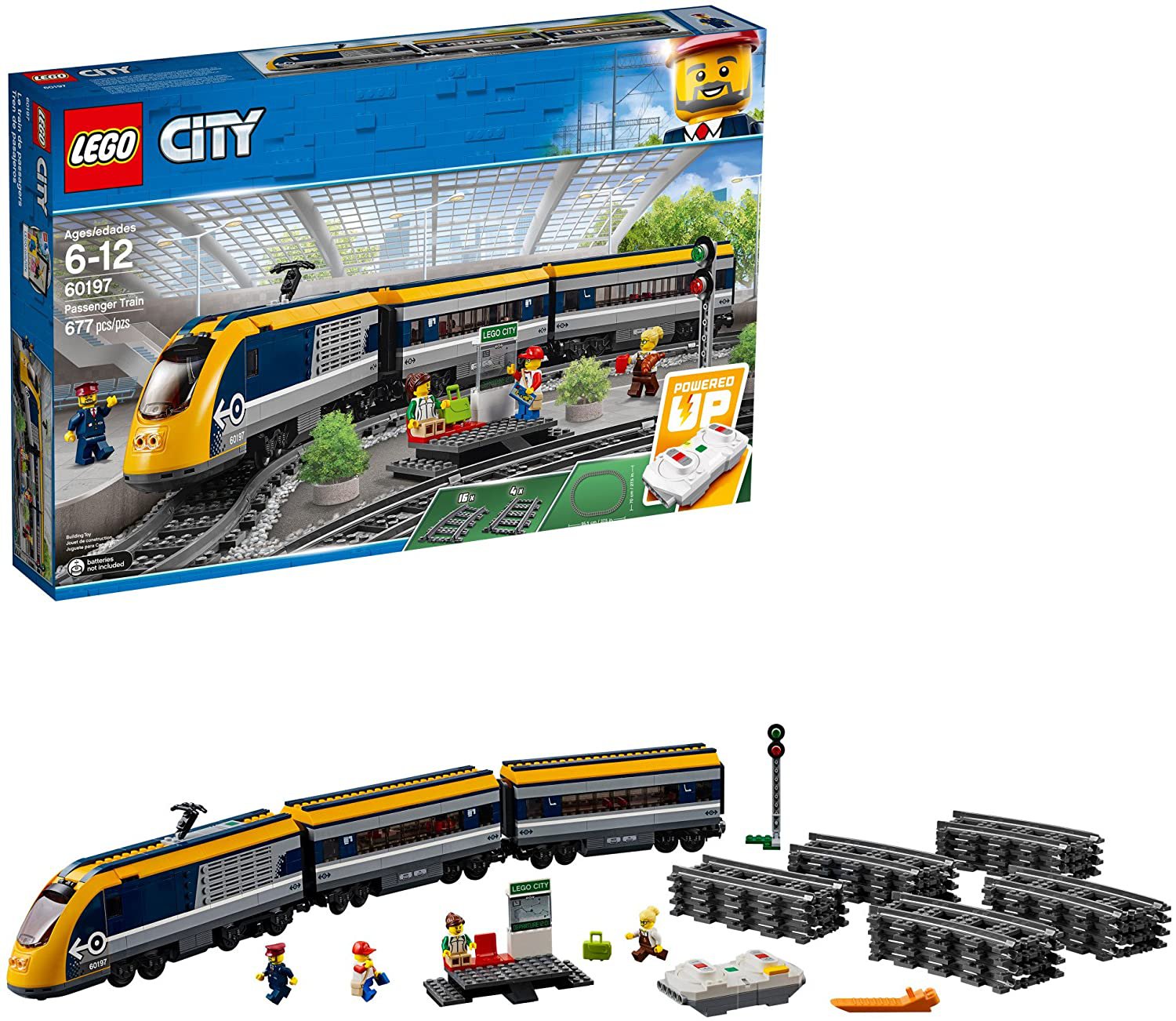 LEGO City Passenger Train 60197 Building Kit (677 Pieces)