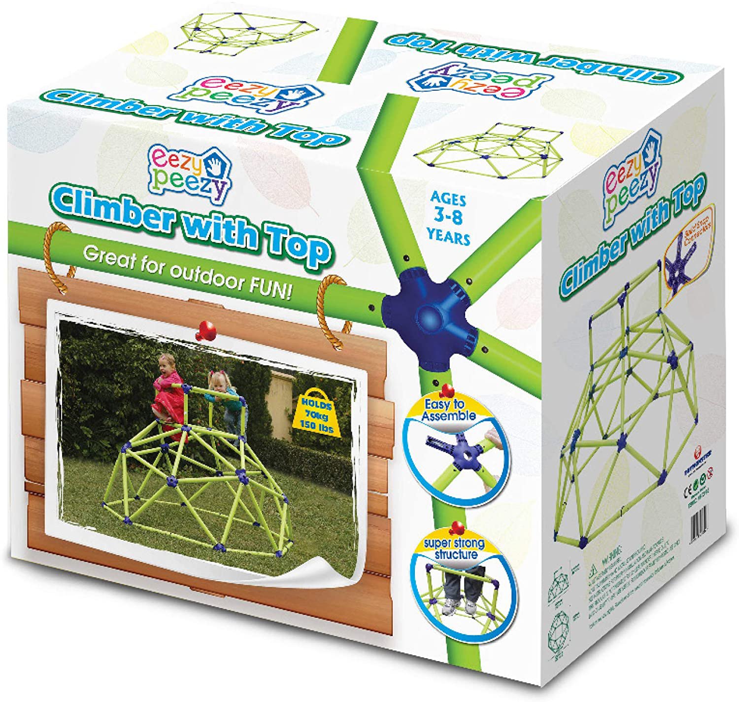 Kids Eezy Peezy Dome Climber Pyramid Monkey Bars For Kids