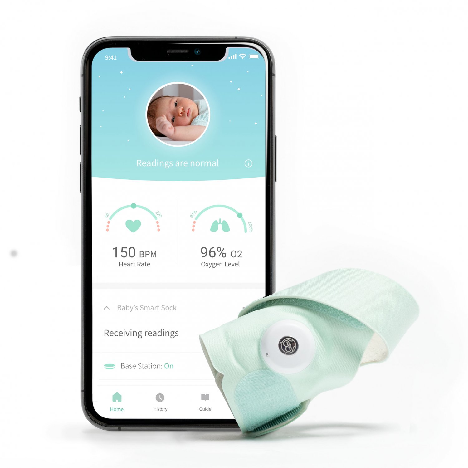 Owlet Smart Sock 3rd Gen Baby Monitor iOS and Android Compatible