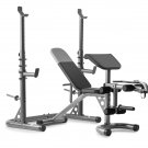 Weider XRS 20 Adjustable Bench with Olympic Squat Rack and Preacher Pad, 610 Lb. Weight Limit