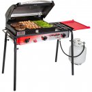 Camp Chef Big Gas Grill 3-Burner Outdoor Stove with BBQ Box Accessory, SPG90B