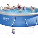 Bestway Fast Set 18' x 48" Round Swimming Pool Set with Pump, Ladder and Cover