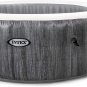 Intex PureSpa Greywood Deluxe 6 Person Portable Hot Tub Jet Spa w Bubble Jets, Hardwater Treatment