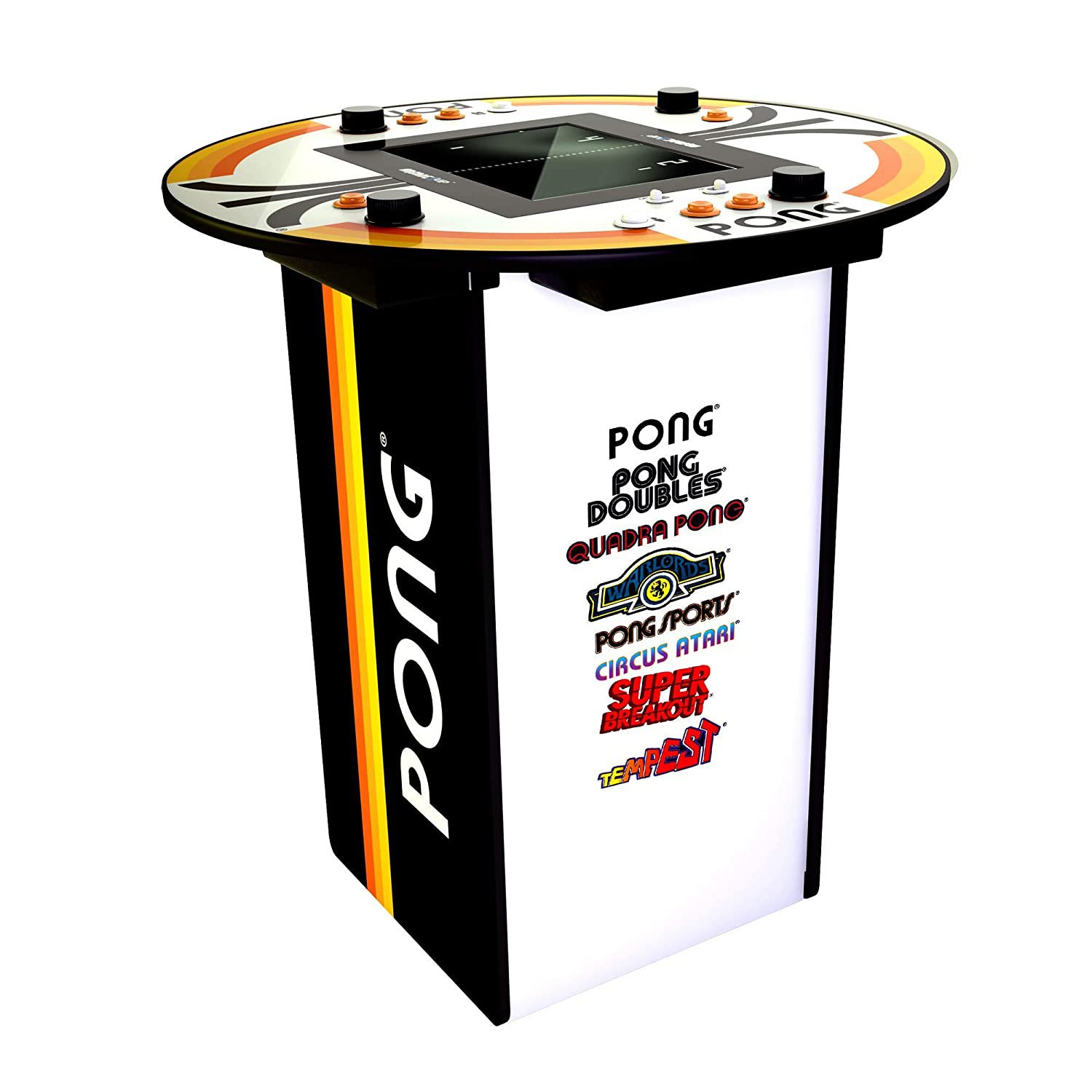 Arcade1UP Pong Pug Table; 8 Games in 1, 4-Player, Arcade Gaming Table