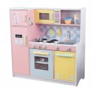 KidKraft Wooden Large Pastel Play Kitchen with Turning Knobs, See-Through Doors and Play Phone