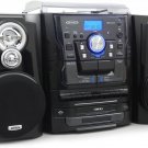 Jensen JMC1250 Bluetooth 3-Speed Stereo Turntable and 3 CD Changer & Dual Cassette Deck (JMC-1250)