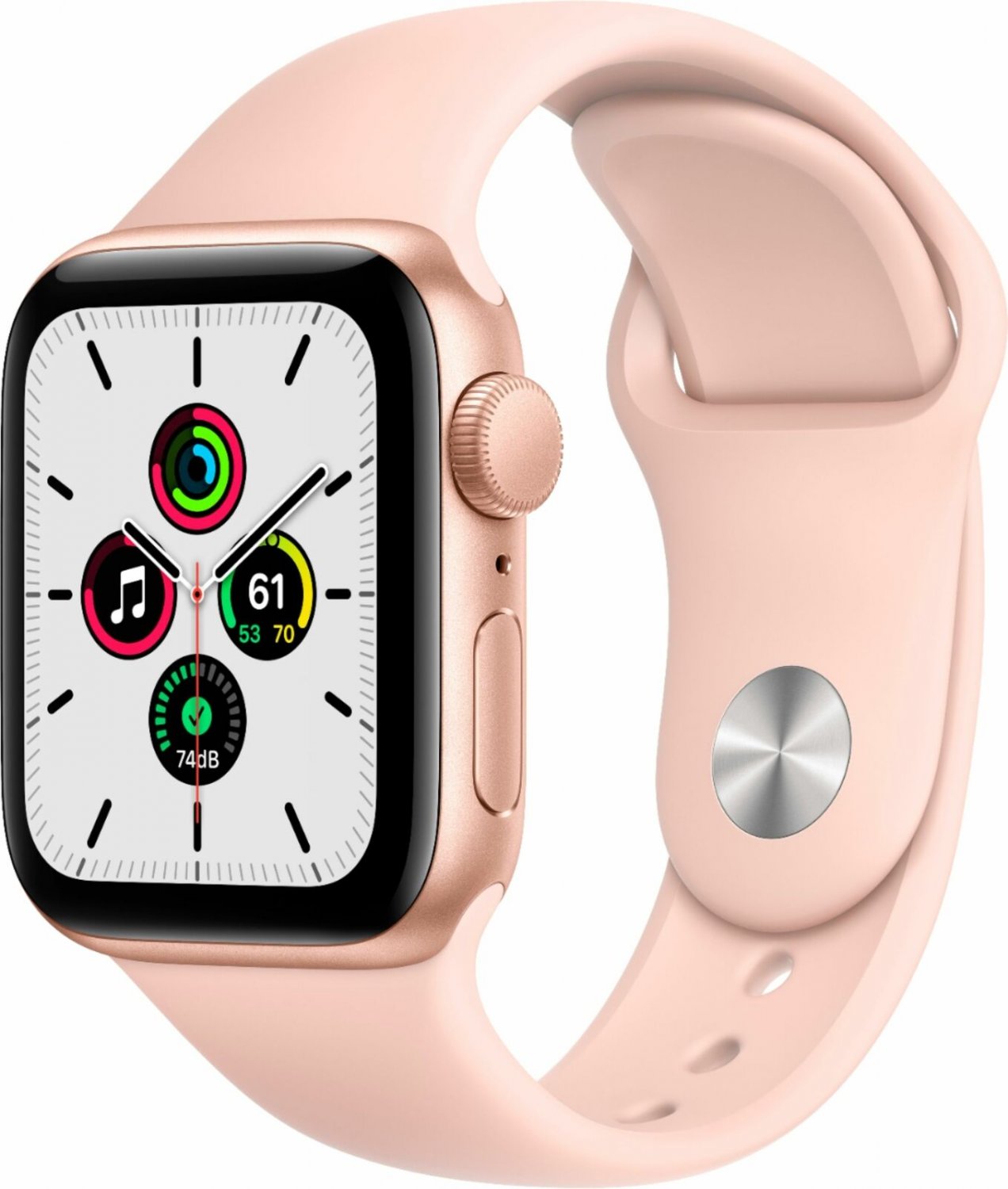 Apple Watch SE 40mm Gold Aluminum - Pink Sand Sport Band MYDN2LL/A
