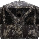 Barronett Blinds Pentagon Hub Hunting Blind, 4 Person Pop Up Ground Blind, Crater Core Camo, PT550CC