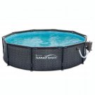 Summer Waves 10' x 30" Outdoor Round Frame Above Ground Swimming Pool Set with Filter Pump
