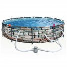 Bestway 56817E 12' x 30" Steel Pro Max Round Above Ground Swimming Pool Kit with Filter Pump