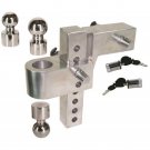 Uriah Products Adjustable Aluminum Hitch Tow HD 8" Drop Ball Mount for 2.5" Receivers (UT625810)