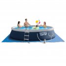 Intex Easy Set 15ft x 42in Inflatable Outdoor Above Ground Swimming Pool with Pump