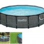 Summer Waves 14' x 48" Outdoor Round Frame Above Ground Swimming Pool with Pump