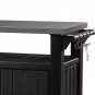 Keter Unity XL 78 Gallon Patio  Table and Storage Unit BBQ Grilling Bar Cart Furniture