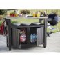 Keter Unity XL 78 Gallon Patio  Table and Storage Unit BBQ Grilling Bar Cart Furniture