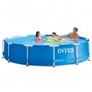 Intex 12' x 30'' Metal Frame Above Ground Swimming Pool with Filter Pump