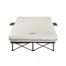 Coleman Cot and Thick Queen Air Mattress Combo Side Tables, Pump Included
